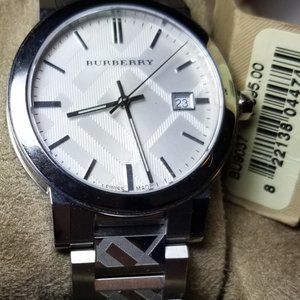 burberry check stamped bracelet watch